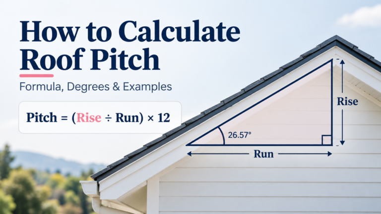 How to Calculate Roof Pitch: Formula, Degrees & Examples